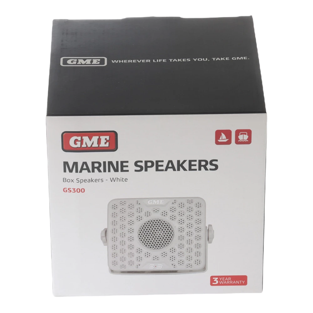 Cheapest โ GME GS300 S-3 Marine Box Speakers 60W White ๐