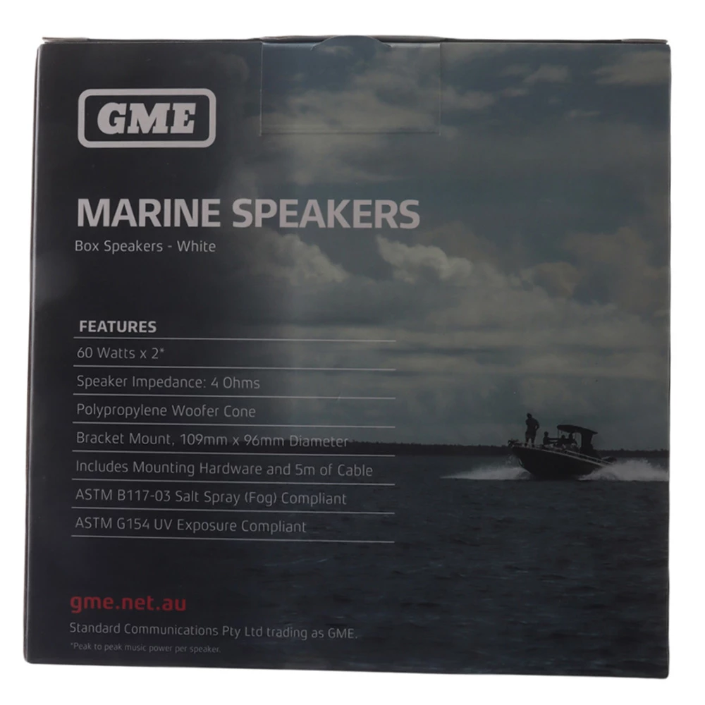 Cheapest โ GME GS300 S-3 Marine Box Speakers 60W White ๐ - Image 2