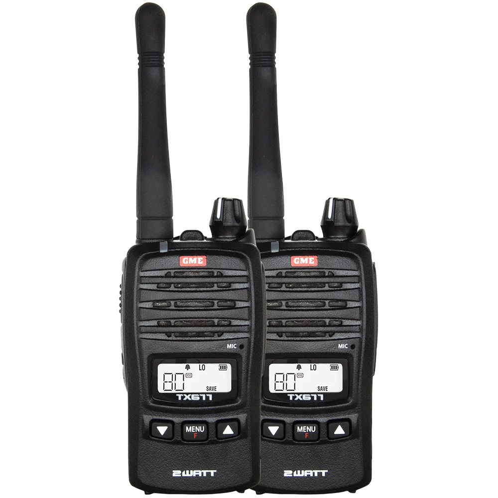 Promo โ๏ธ GME TX677TP Handheld UHF CB Radio Twin Pack 2W ๐ฅฐ